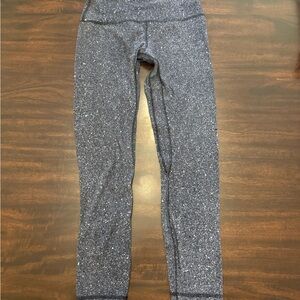 Lululemon Athletica Gray and White Speckled Leggings